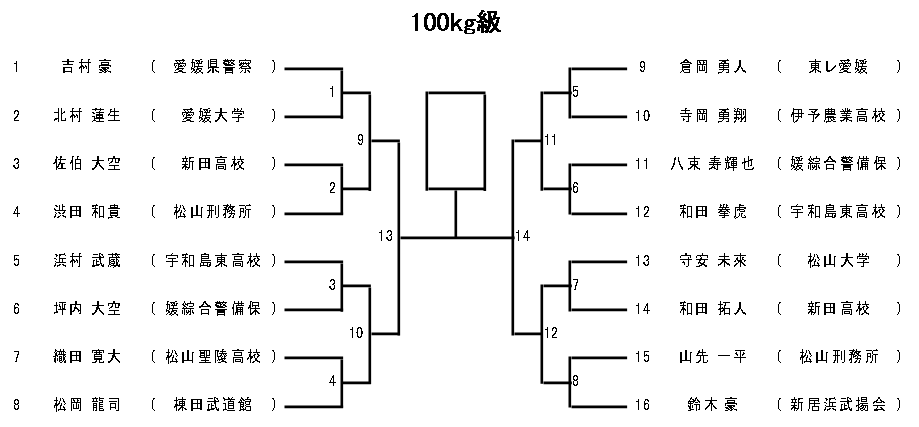 体重別(100㎏級)　組合せ